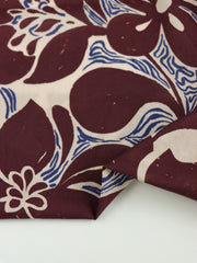 Load image into Gallery viewer, Maroon &amp; Royal Floral Cotton Lawn | Designer Deadstock