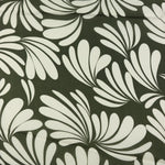 Load image into Gallery viewer, Ivory Botanic on Olive Viscose Sateen | Designer Deadstock

