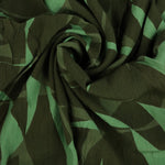 Load image into Gallery viewer, Shades of Green Geometric Viscose Crepe | Designer Deadstock
