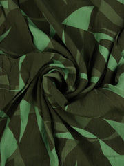 Load image into Gallery viewer, Shades of Green Geometric Viscose Crepe | Designer Deadstock