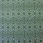 Load image into Gallery viewer, Mosaic Lanterns on Olive Nylon Spandex Tricot | Designer Deadstock
