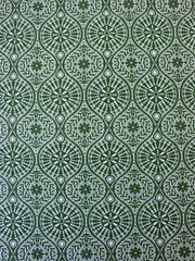 Load image into Gallery viewer, Mosaic Lanterns on Olive Nylon Spandex Tricot | Designer Deadstock
