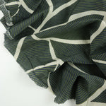 Load image into Gallery viewer, Navy &amp; Olive Striped in Geometric Cotton Lawn | Designer Deadstock

