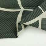 Load image into Gallery viewer, Navy &amp; Olive Striped in Geometric Cotton Lawn | Designer Deadstock
