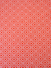 Load image into Gallery viewer, 1YD PRECUT; Intertwined on Orange Nylon Spandex Tricot | Designer Deadstock
