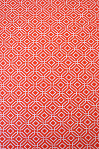 1YD PRECUT; Intertwined on Orange Nylon Spandex Tricot | Designer Deadstock