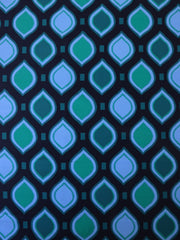 Load image into Gallery viewer, Peri/Green Lanterns on Navy Nylon Spandex Tricot | Designer Deadstock
