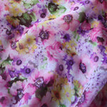 Load image into Gallery viewer, 2YD 5IN Pink &amp; Purple Floral Chiffon | Kayla's Destash
