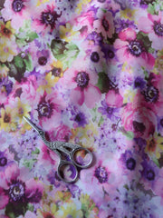 Load image into Gallery viewer, 2YD 5IN Pink &amp; Purple Floral Chiffon | Kayla's Destash