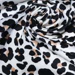 Load image into Gallery viewer, Black &amp; Taupe Leopard on Ivory Double Brushed Poly

