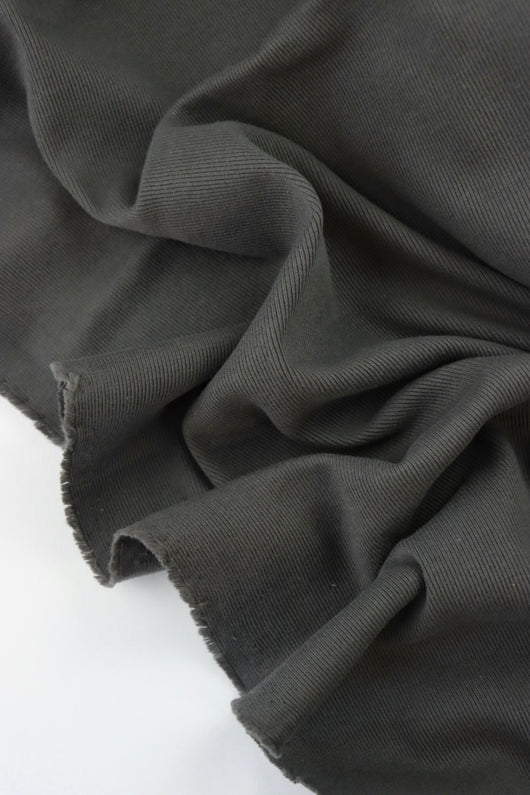 Iron Ore 100% Cotton Rib | By The Half Yard