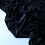 Load image into Gallery viewer, Black Floral Velvet on Stretch Mesh
