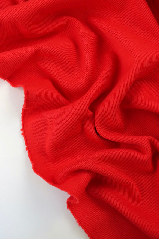 Scarlet 100% Cotton Rib | By The Half Yard