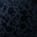 Load image into Gallery viewer, Black Floral Velvet on Stretch Mesh
