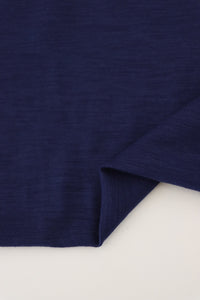 Navy Galway Wool Spandex Jersey Knit | By The Half Yard