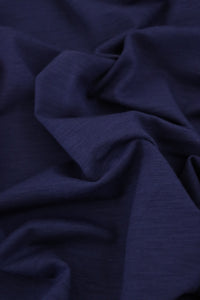Navy Galway Wool Spandex Jersey Knit | By The Half Yard