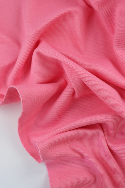 Bubblegum 100% Cotton Rib | By The Half Yard
