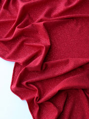 Load image into Gallery viewer, Red Sparkle Jersey Knit
