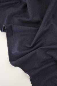 Dark Washed Galway Wool Spandex Jersey Knit | By The Half Yard