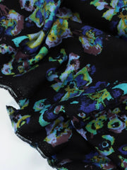 Load image into Gallery viewer, Blue Floral 100% Cotton French Terry
