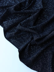 Load image into Gallery viewer, Black Sparkle Jersey Knit