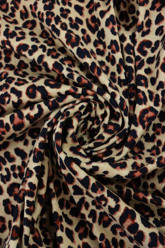 Cheetah Cotton Rib | By The Half Yard