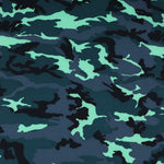 Load image into Gallery viewer, Neon Mint &amp; Grays Small Camo QUAD Performance Jersey Knit | By The Half Yard
