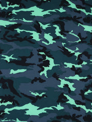 Load image into Gallery viewer, Neon Mint &amp; Grays Small Camo QUAD Performance Jersey Knit | By The Half Yard
