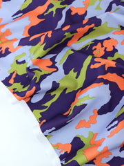 Load image into Gallery viewer, Lime/Orange/Lilac Small Camo QUAD Performance Jersey Knit | By The Half Yard
