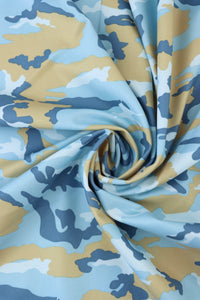 Sand & Blues Small Camo QUAD Performance Jersey Knit | By The Half Yard