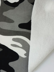 Load image into Gallery viewer, Gray Camo 100% Cotton Fleece
