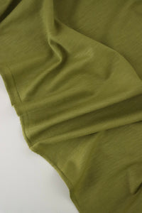 Avocado Galway Wool Spandex Jersey Knit | By The Half Yard