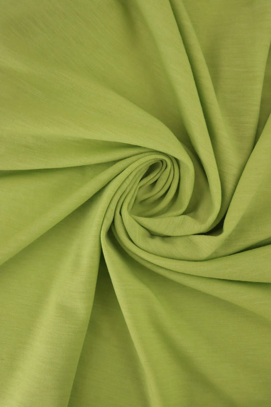 Lemon Lime Galway Wool Spandex Jersey Knit | By The Half Yard