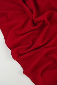 True Red Galway Wool Spandex Jersey Knit | By The Half Yard