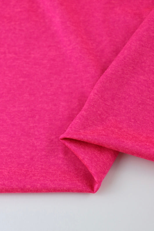 Neon Pink Athletic Brushed Poly Jersey 125GSM