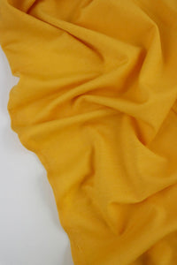 1YD PRECUT; Sunflower Galway Wool Spandex Jersey Knit