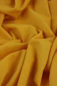 1YD PRECUT; Sunflower Galway Wool Spandex Jersey Knit