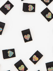 Load image into Gallery viewer, Metallic Rainbow Woven Labels | Pack of 8 | Sarah Hearts