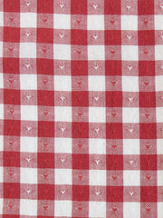 Load image into Gallery viewer, Gingham Dobby Hearts in Cherry | Queen of Hearts | Fableism Supply Co