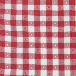 Gingham Dobby Hearts in Cherry | Queen of Hearts | Fableism Supply Co