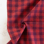 Load image into Gallery viewer, Gingham Dobby Hearts in Maraschino | Queen of Hearts | Fableism Supply Co
