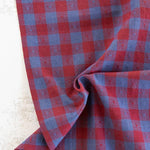 Load image into Gallery viewer, Gingham Dobby Hearts in Royal | Queen of Hearts | Fableism Supply Co
