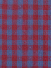 Load image into Gallery viewer, Gingham Dobby Hearts in Royal | Queen of Hearts | Fableism Supply Co