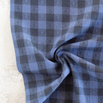 Load image into Gallery viewer, Gingham Dobby Hearts in Blueberry | Queen of Hearts | Fableism Supply Co
