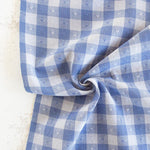 Load image into Gallery viewer, Gingham Dobby Hearts in Alice Blue | Queen of Hearts | Fableism Supply Co
