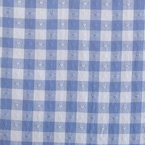 Gingham Dobby Hearts in Alice Blue | Queen of Hearts | Fableism Supply Co