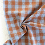 Load image into Gallery viewer, Gingham Dobby Hearts in Riviera | Queen of Hearts | Fableism Supply Co
