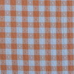 Load image into Gallery viewer, Gingham Dobby Hearts in Riviera | Queen of Hearts | Fableism Supply Co
