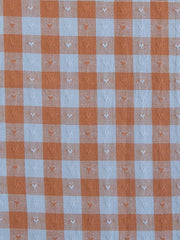 Load image into Gallery viewer, Gingham Dobby Hearts in Riviera | Queen of Hearts | Fableism Supply Co