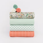 Load image into Gallery viewer, Checkers French Terry | Off White/Granite Green | See You At Six | By The Half Yard
